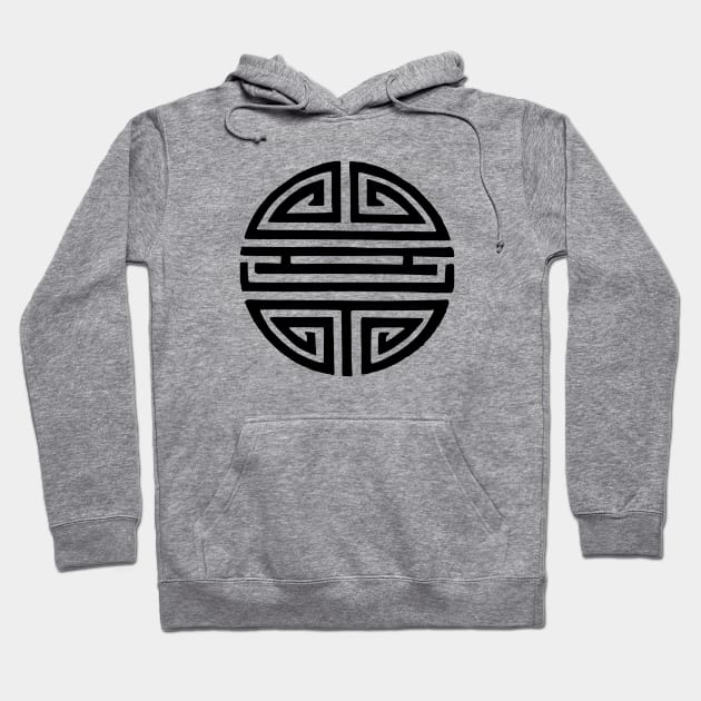 Chinese Longevity Symbol Hoodie by Vintage Boutique